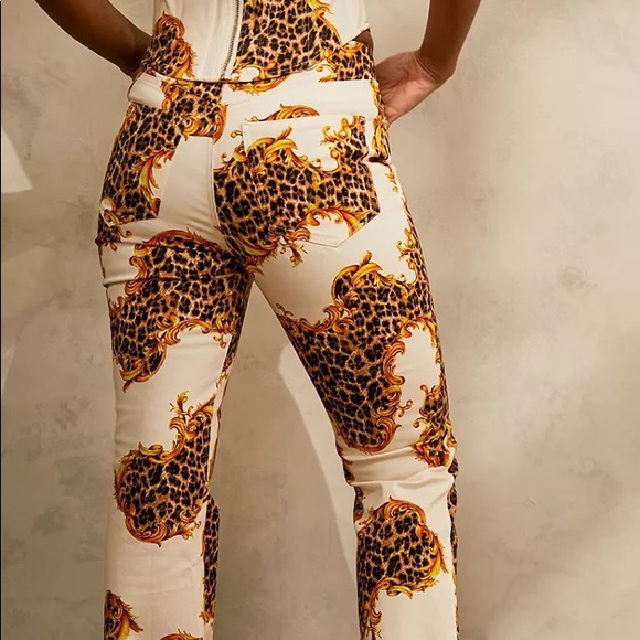 NWT! MIAOU x Urban Outfitters Animal Print Cropped Morgan Pant- Sz Small - Picture 3 of 7